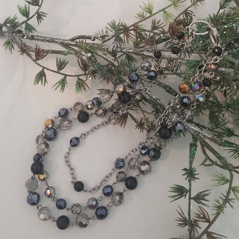 Cookie Lee 3 strand choker necklace